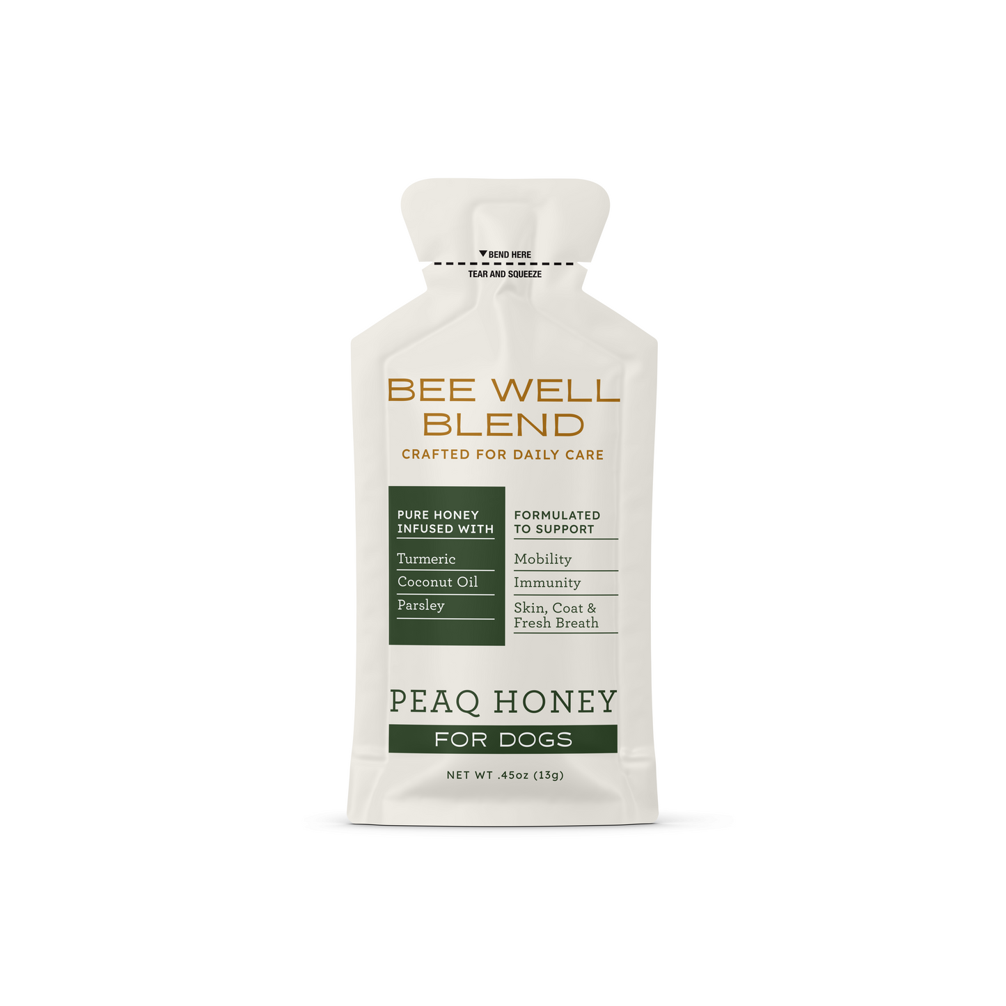 Peaq Bee Well Blend-Functional Honey with Botanical Infusions for Dogs